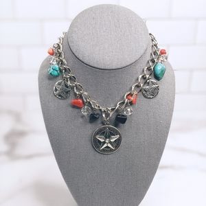 Lone Star boho glam metal & stone necklace